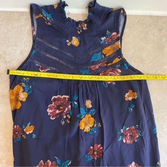 Xhilaration Purple Floral Women S Mock Neck Sleeveless Mini Shift Dress Bohemian - Picture 10 of 15